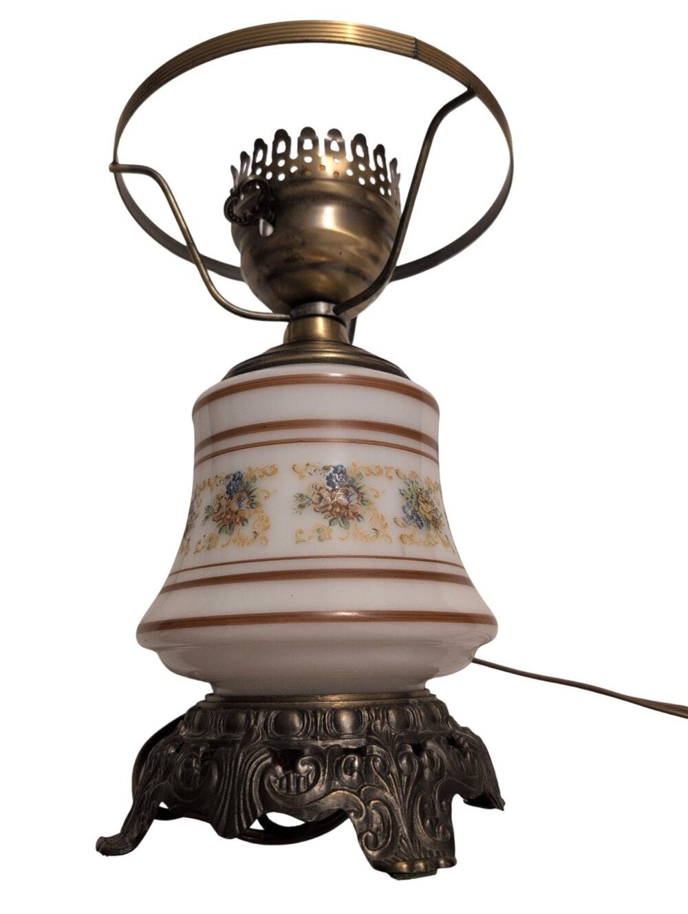 Vintage Quoizel Abigail Adams Hurricane Table Lamp 1973 glass top not included